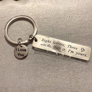 I Love You keychain. Significant other keychain. Husband Wife Valentine